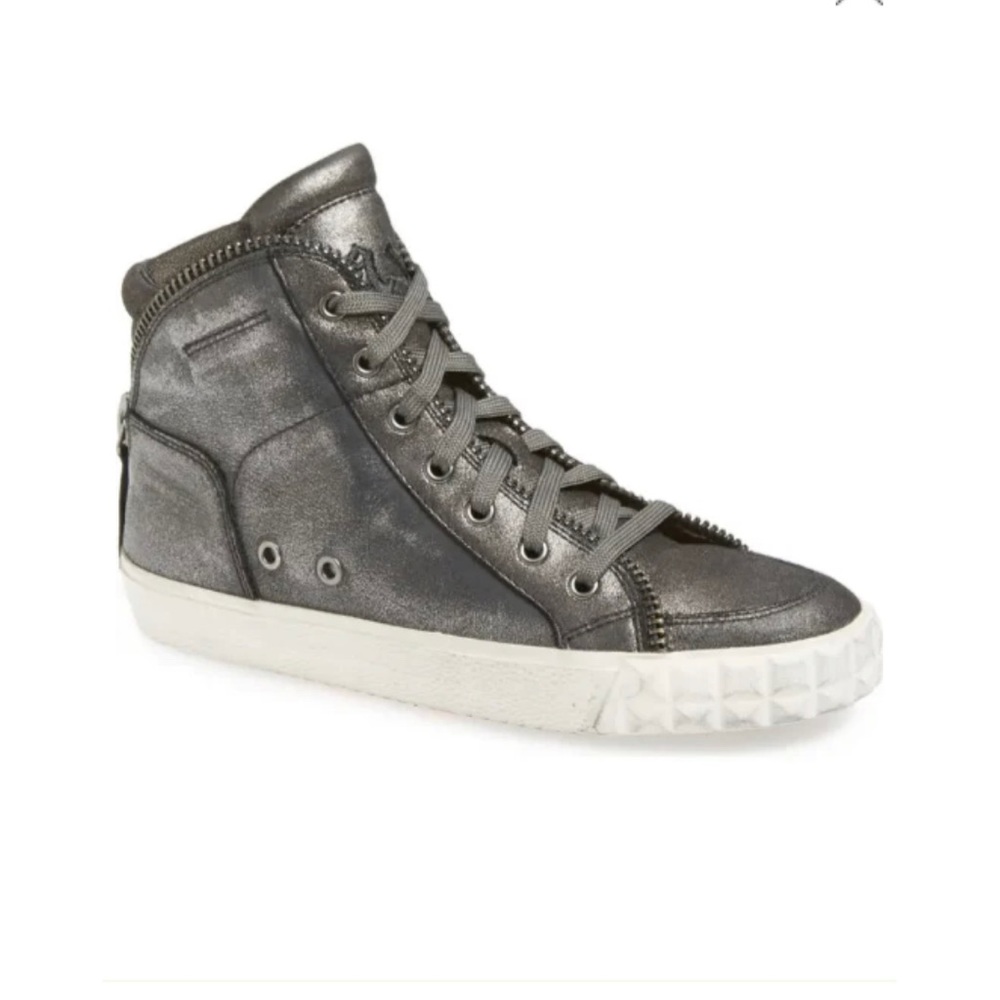 Ash Shake high top platinum sneakers